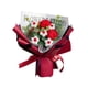 thumbnail image 2 of Ramo de flores de ganchillo hecho a mano, ramo de flores artificiales de punto para festival, Rojo, 2 of 9