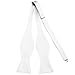 thumbnail image 3 of PenSee Mens Exquisite Woven Silk Self Bowtie Solid Plain Bowties (White), 3 of 4