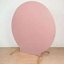 BalsaCircle 7.5 feet Dusty Rose Fitted Spandex Round Wedding Backdrop Stand Cover Wedding Party Event