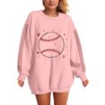 thumbnail image 6 of zaveiop Baseball Sweatshirt for Womens 2025 Long Sleeve Comfy Baseball Shirts Softball Crewneck Graphic Pullover Top (Z-Pink, XL), 6 of 8