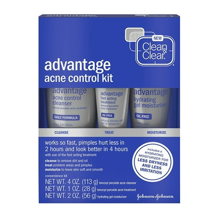 Advantage Skis - Clean And Clear Advantage Acne Control Kit For Clear Skin, 3 Ea