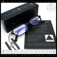thumbnail image 7 of Narrow Oval Thin Plastic Urban Chic Blue Light Filter Computer Glasses [Slate], 7 of 7