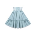 thumbnail image 5 of Girls Dress Blue Plaid 1950s Retro Strap Sleeveless Princess Casual 6 Years, 5 of 6