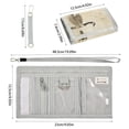 thumbnail image 3 of JIALIOU Nylon Trifold Card Wallet with ID Window Zipper Pocket for Men Women Teen Elegant Goose with Goslings Swimming, 3 of 7