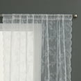 thumbnail image 6 of 2 Panels White Floral Lace Rod Pocket Curtain Vintage French Floral Embroidery Sheer Window Treatment Sets Durable Lace Curtain Panels for Living Room Bedroom Kitchen,57.1 x 70.9 inch, 6 of 9