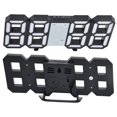 thumbnail image 4 of Digital Wall Clock, Modern Design LED Alarm Clock Temperature Display Energy Saving  For Office For Home For School Black, 4 of 8
