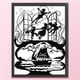 thumbnail image 1 of Cuadros Decorativos Bordado parcial Hilo de algodón ecológico 11CT Impreso PeterPan Punto de cruz (RA060) Wdftyju de costura negro 4 estilos, 1 of 9