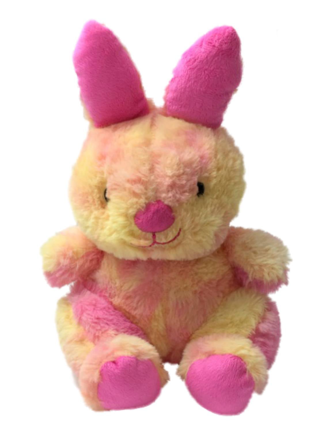 2019 ANIMAL ADVENTURE~NWT~Bunny Rabbit~YELLOW//PINK TYE DYE~Adorable Plush~12/"~