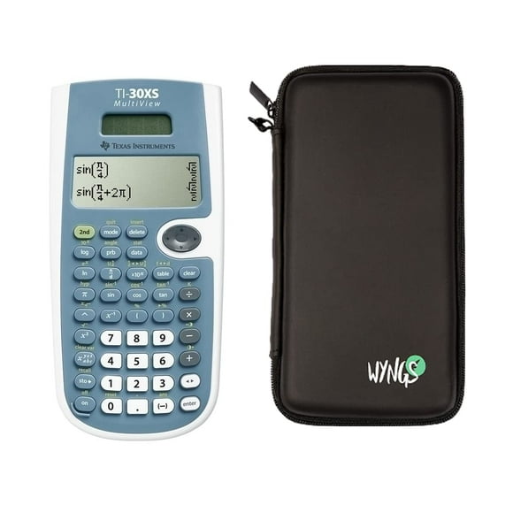 TI 30 TP Calculatrice Scientifique Multivue + Étui de Protection WYNGS Noir