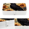 thumbnail image 4 of Crow PU Leather Necklace Organizer Bracelet Holder Jewelry Organizer with Removable Compartment, Portable, 4 of 6