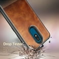 thumbnail image 5 of Nagebee Case for LG Solo LTE, LG K40/Xpression Plus 2/Harmony 3 with Tempered Glass Screen Protector [Full Coverage] Premium Cowhide Leather Hybrid Defender Shockproof Durable Phone Cover, 5 of 8