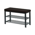 thumbnail image 2 of Entryway Shoes Bench with Cushion Seat Bedroom Storage Bench with Shelf bed End Bench, Multifunctional Storage Bench for Entryway Living Room - Multicolor, 2 of 8