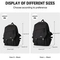 thumbnail image 5 of Casual Daypack Large upgraded version College Laptop Backpack for Men Women Water Resistant Lightweight School Bag Travel Rucksack for Sports High School Middle Bookbag for Students Size L Black, 5 of 8