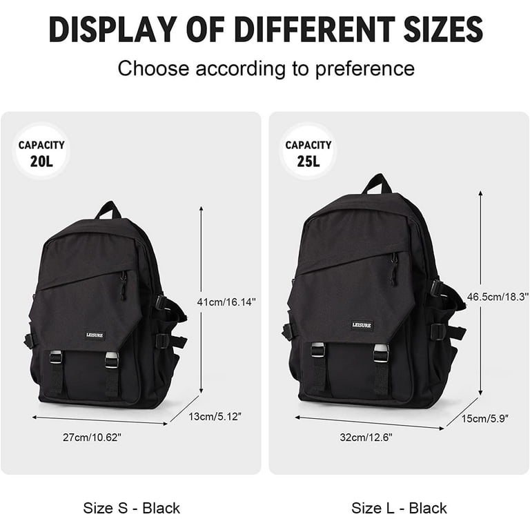 BJLFS Casual Daypack Large Laptop Backpack, Lightweight School Bag