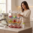 thumbnail image 6 of Steadline Wave Shaped Multi Tier Cup Storage Rack,Color Block Plastic Desktop Organizer,Layered Holder For Mugs Glass Tumblers Coffee Accessories Kitchen Counter Coffee Bar And Pantry Tidying, 6 of 8