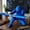 Blue, variant on 3D Printed Ninja Pen Holder, Cool Ninja Figurine Desk Stand for Pencil, Kneeling Ninja Warrior Pen Holder, Creative Pencil Stand for Home School, Unique Figurine Pen Rack for Collectors