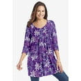 thumbnail image 5 of Woman Within Plus Size V-Neck Pintucked Tunic, 5 of 6