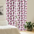 thumbnail image 2 of Ambesonne Floral Curtains, Petals Botany Essence, Pair of 28"x84", Fuchsia Yellow, 2 of 5