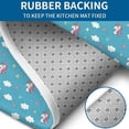 thumbnail image 4 of Blue Cartoon Unicorn Head Star Cloud Pattern Bathroom Rugs Sets 3 Piece,Toilet Cover Set,Absorbent Non Slip Bathroom Mats Sets with U-Shaped Contour Rug Toilet Rug Set, 4 of 5