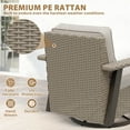 thumbnail image 6 of INTER HUT Serenity Retreat 360° Swivel Rocker Patio Chair, Outdoor Rattan Swivel Chair with Cushions, Set of 4, Beige, 6 of 9