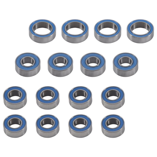 16 Uds. Kit de Rodamientos Bolas Sellados Goma para TT02 TT-02 TT02D TT-02D 1/10 Piezas Mejora Coche RC Accesorios