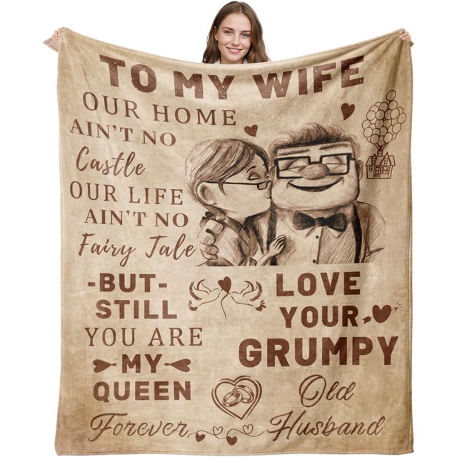 LHSHID Mothers Day for Wife Gifts to My Wife Blanket Wife Birthday Gift Ideas from Husband Wedding Anniversary Birthday Blanket Romantic Gifts for Wife 60"x80"