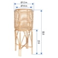 thumbnail image 4 of Kouboo Rattan Indoor Plant Stand, Rattan Modern Plant Stands for Living Room Balcony and Garden, Medium, Natural, 4 of 5