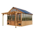 thumbnail image 2 of Backyard Discovery Bellerose XL 13'x11' Cedar Wood and Polycarbonate Greenhouse, Pergola, 2 of 15