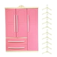 thumbnail image 4 of TISHITA Lovely Doll Wardrobe Closet Miniatures Decorative Toy Openable Drawer Play House, 4 of 5