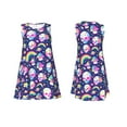 thumbnail image 7 of Goofa Skull mushroom rainbow space for Summer Dresses for Women – Beach Floral Sundress, Casual Pockets Boho Tank Dress for Hot Days, 7 of 7