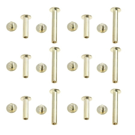 

OUNONA Binding Screws Screws Rivet Book Leatherkit Assortment Posts Set Rivets Aluminum Nail Screw Head Chicago Flat Studs