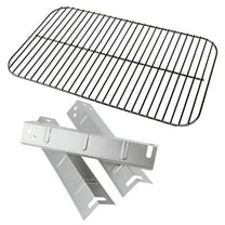 Set of Porcelain Cooking Grid and Three Stainless Steel Heat Plates for 3 Burner Expert Bbq Grill Model