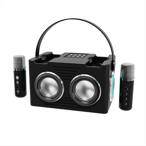 Altavoz de Karaoke Bluetooth Portátil con Graves de Alta Potencia, Micrófono Inalámbrico con Efectos de Sonido de Alta Fidelidad para Fiestas en Casa