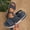 Blue, variant on PiGOGI Women Round Head Hollow Flower Beach Wedge Heel Slippers Casual Summer Comfort Sandals Khaki