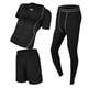 thumbnail image 3 of Chándal para hombre jinwen Ropa de compresión para gimnasio traje deportivo para correr XXL negro, 3 of 8