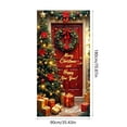 thumbnail image 4 of Kdkad Christmas Door Cover 35x71 Inch Polyester Holiday Door Xmas Decoration for Indoor Outdoor, Christmas Party Festival Home Front Door Cover Decor, 4 of 7