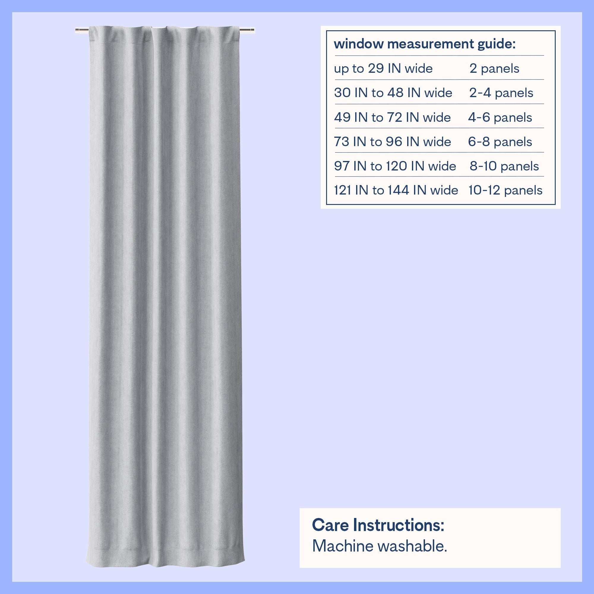 Mainstays Kids Soft Silver Ribbed Corduroy 100% Blackout Curtain Panel, Rod Pocket with Back Tabs, 38 in x 95 in, 1 Panel