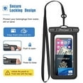 thumbnail image 3 of ProCase Floating Waterproof Phone Pouch Waterproof Phone Case, Underwater Dry Bag Cell Phone Pouch for iPhone 14 13 12 11 Pro Max XS XR X, Galaxy S23 S22 S21 Ultra Pixel Up to 7.0" -2 Pack, Black, 3 of 7