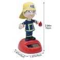 thumbnail image 3 of Yvsxxv 1 Firefighter Solar Powered Dancing Figurines & Knick-Knacks Car Dashboard Decor for Home Desk, 3 of 7