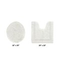 thumbnail image 2 of Better Trends U-Shape Toilet Rug 100% Cotton Water Absorbent, Reversible Machine Washable Lid Cover, Bathroom Floor Decor, 18"x20"|20"x20" 2 Piece Set Ivory Lux Collection, 2 of 4