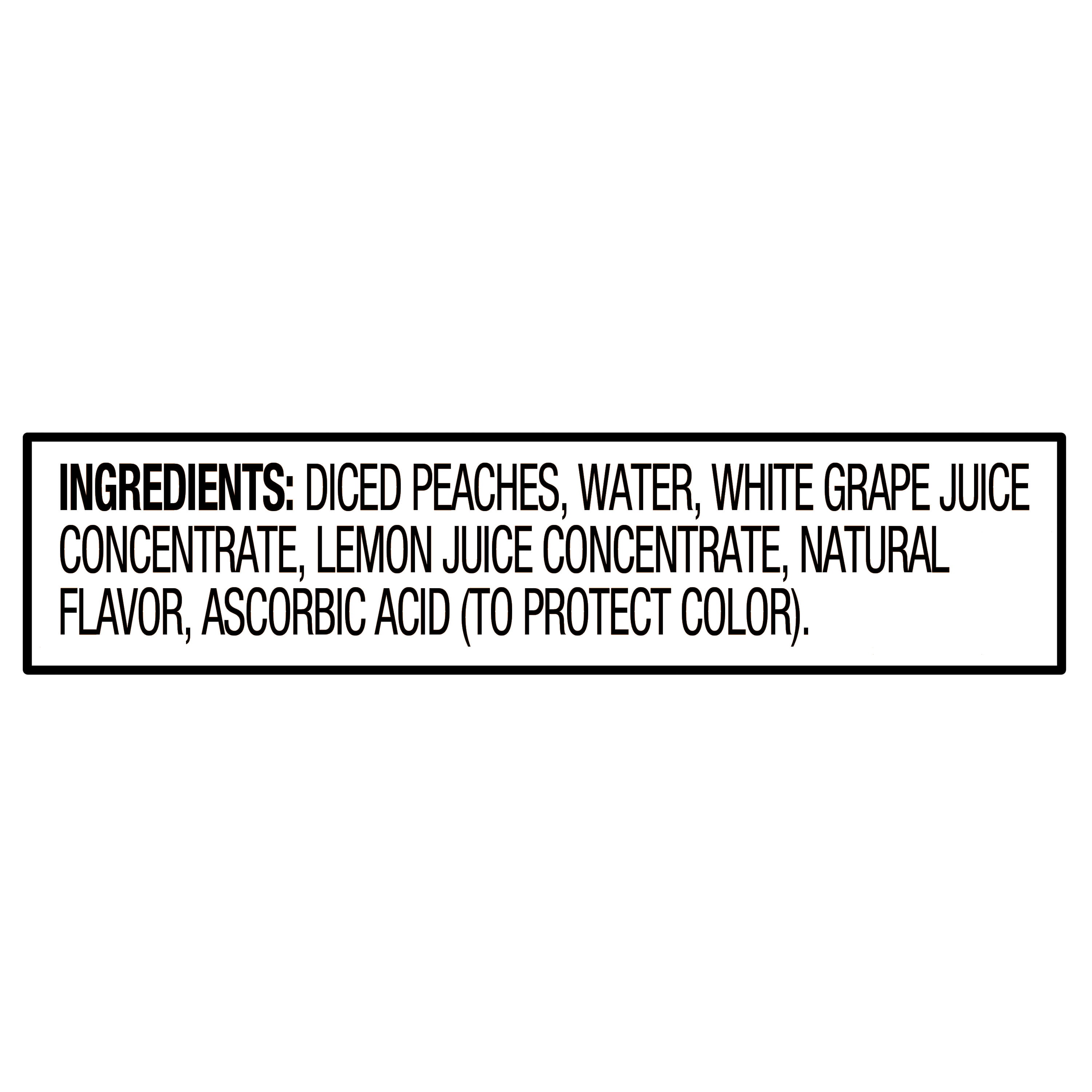 Great Value Diced Peaches in Juice, 4 oz, 4 Count
