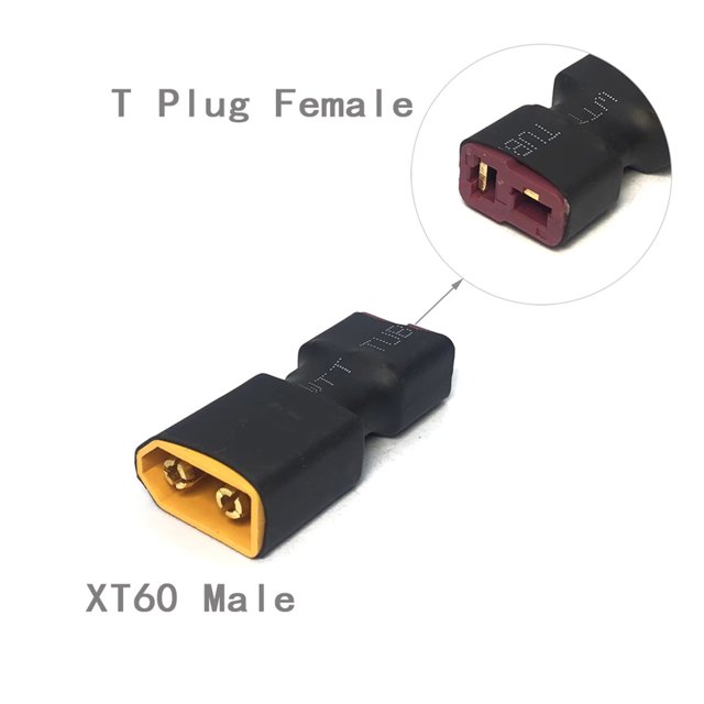 Conector Enchufable Adaptador paralelo de plástico Piezas de control remoto XT60 a T Reemplazo de enchufe para RC Car Airplane Likrtyny libre de BPA