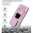 thumbnail image 6 of Compatible with Redmi K60 Case Silicone TPU Plating, Xiaomi Redmi K60 Phone Case Cute Astronaut Pattern Cover with Stand for Women Girls (Purple), 6 of 14