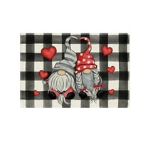 Love Heart Valentine's Day Placemats for Dining Table Seasonal Anniversary Holiday Table Mats for Home Party Kitchen Dining Decoration, 1Pc, Heart Pattern, Reusable & Durable(Black1,16.9x12.6")