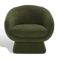 thumbnail image 2 of SAFAVIEH Couture Kiana Modern Pine Wood Solid Accent Chair, Olive Green, 2 of 13
