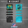thumbnail image 6 of Play Platoon ACO Tournament Series Cornhole Bags Set of 8 - Pro Style Dual Sided Slick and Sticky Side Bean Bags for Corn Hole Toss Game - Competition Weight, Designed in USA - Black & Teal (Zeus), 6 of 7