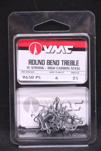 VMC 9650 Round Bend Treble Hooks Size 12 Pack of 25 9650bz-012 Bronze 1x Strong for sale online 