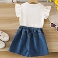thumbnail image 6 of CAUYDY Toddler Baby Girl Clothes Summer Linen Outfit Sleeveless Tie Up Tank Tops+Ruffled Shorts Little Girls 2 Pieces (Sizes 5-6 Years,D01-Yellow), 6 of 7