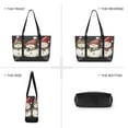 thumbnail image 6 of FORMRS Canvas Laptop Tote Bag for Women with 15.6" Computer Compartments Shoulder Handbag, Red Snowmen, 6 of 7