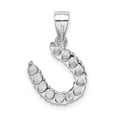 thumbnail image 3 of Sterling Silver Rhodium-plated Horseshoe CZ Pendant, 3 of 3